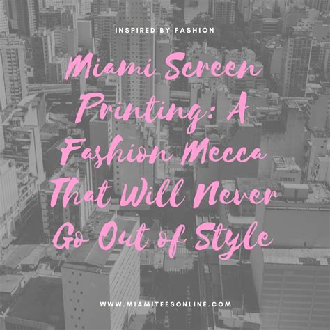 Top Quality Miami Screen Printing Services for Your Brand